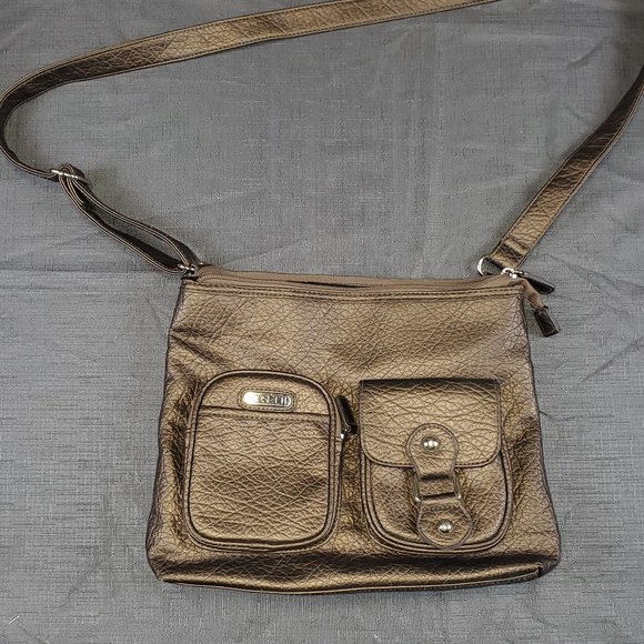 Rossetti brown crossbody bag with multiple pockets - Picture 1 of 8